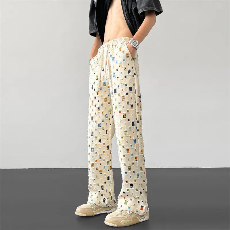 Arlo Patterned Straight Fit Pants