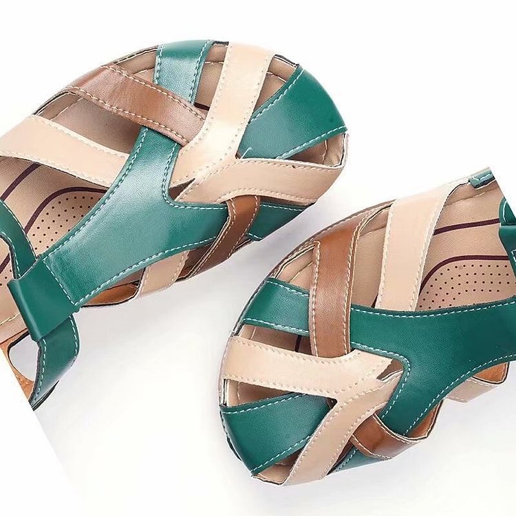Clara Comfort Leather Orthopedic Wedge Sandals