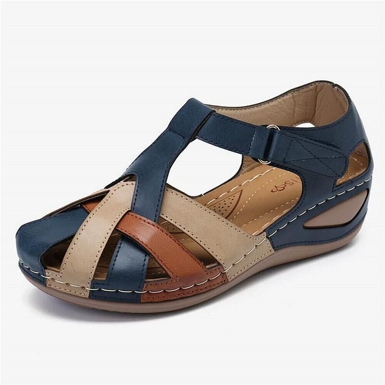 Clara Comfort Leather Orthopedic Wedge Sandals