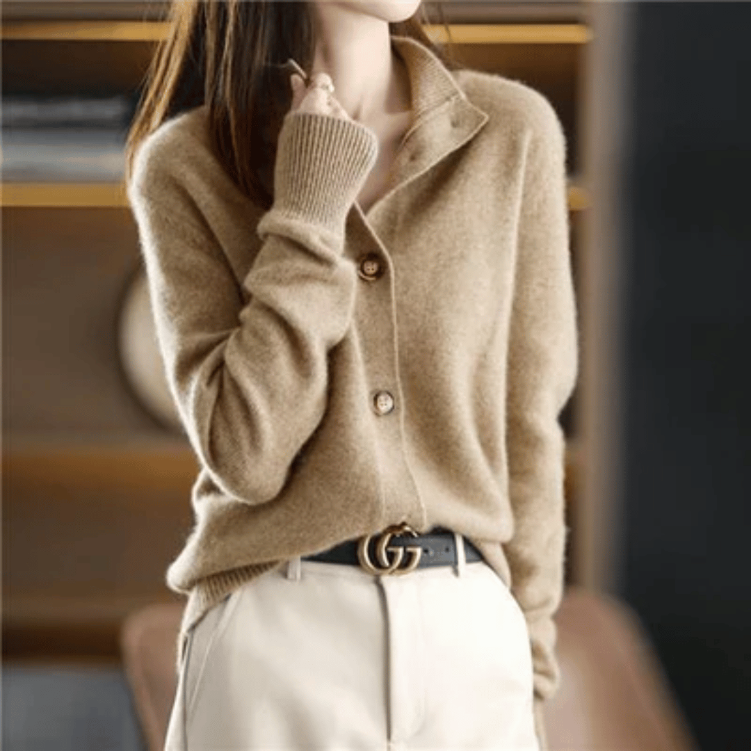 Camille Luxe Knit Button Cardigan