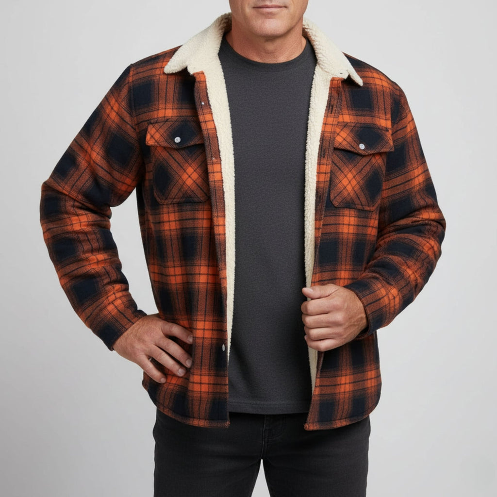 Grayson Checked Sherpa Jacket