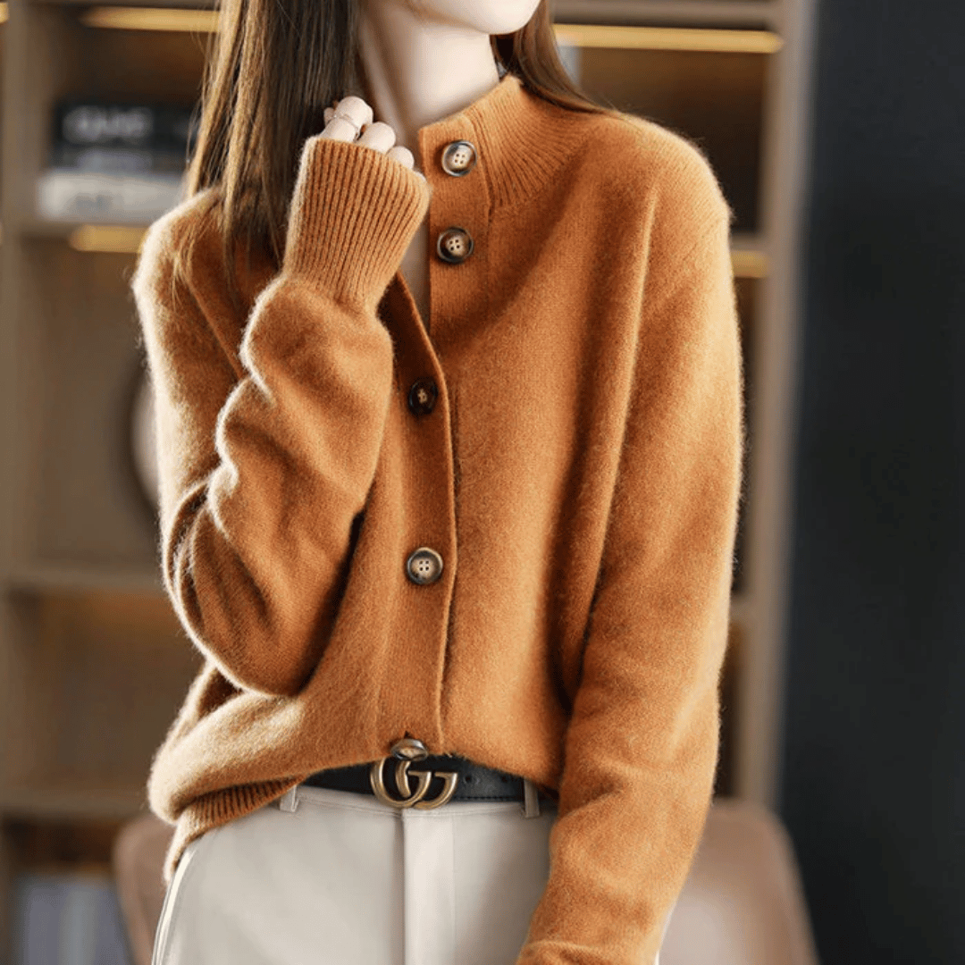Camille Luxe Knit Button Cardigan