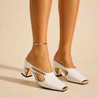 Siena Polished Block Heel