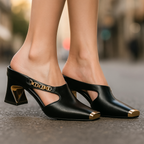 Siena Polished Block Heel
