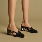 Siena Polished Block Heel