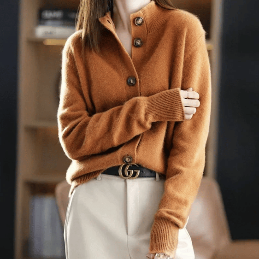 Camille Luxe Knit Button Cardigan
