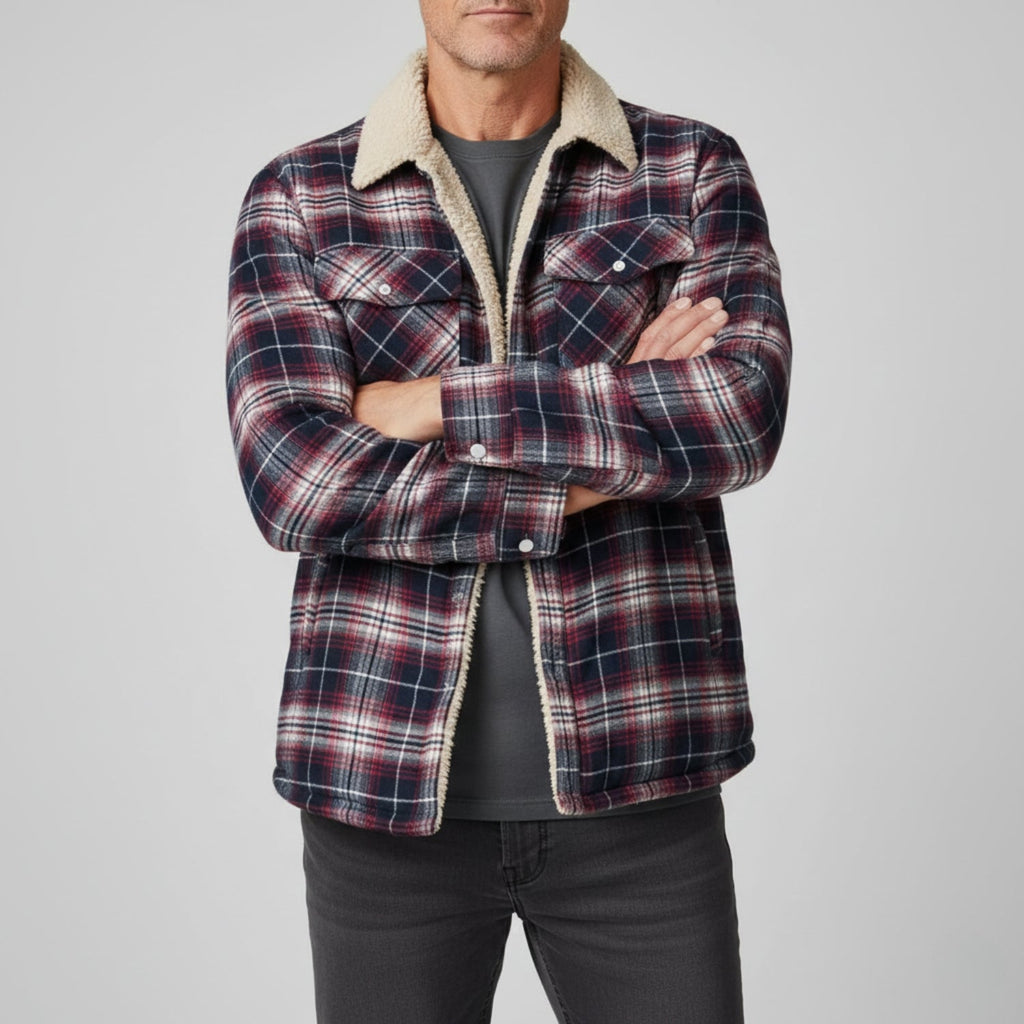 Grayson Checked Sherpa Jacket