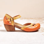 Celora Low Heel Leather Sandals