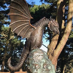 Fire-Breathing Dragon Garden Water Fountain
