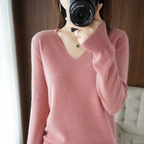 Luxurious Cashmere V-Neck Sweater