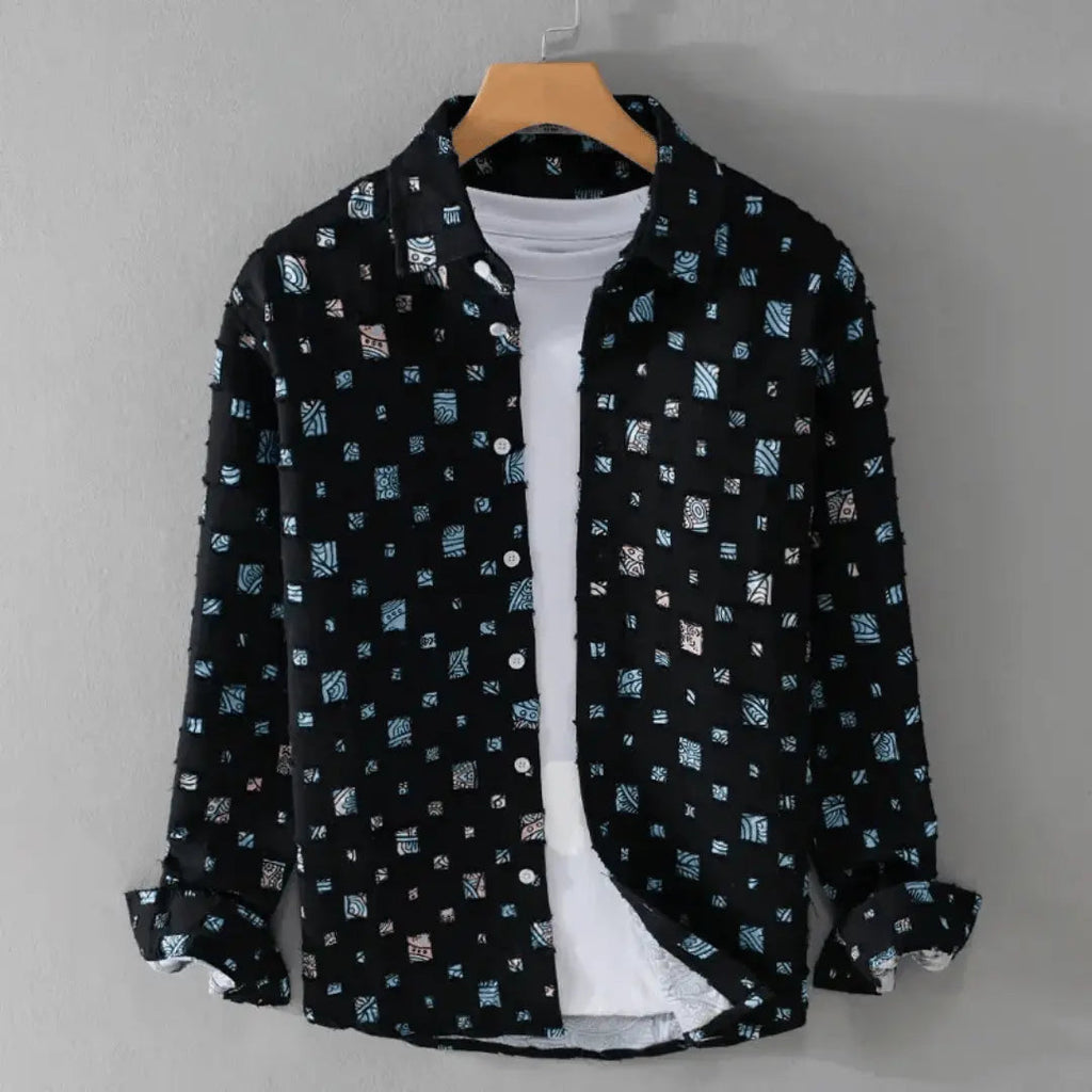 Alessandro Patterned Denim Shirt