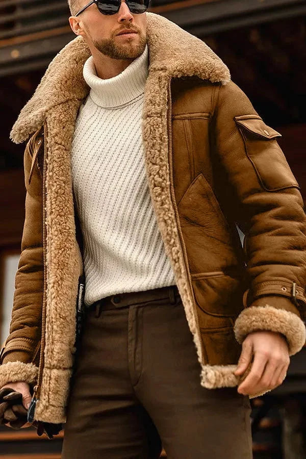 Amalfi Shearling-Lined Leather Jacket