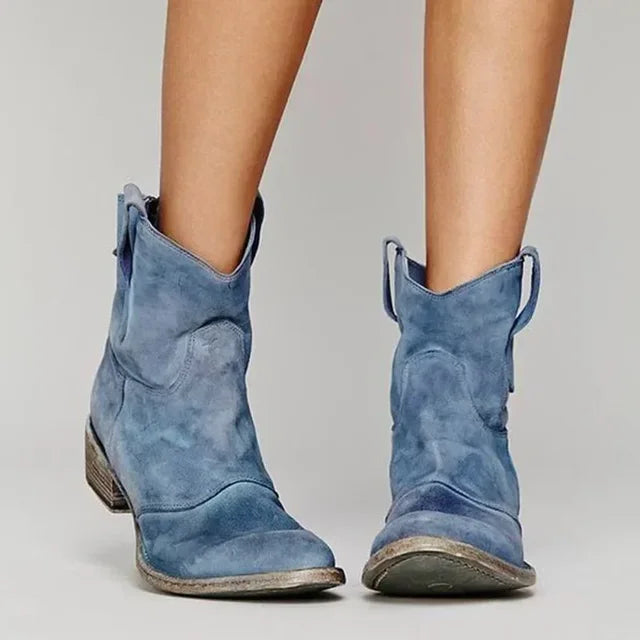 Marina Cowboy Ankle Boots