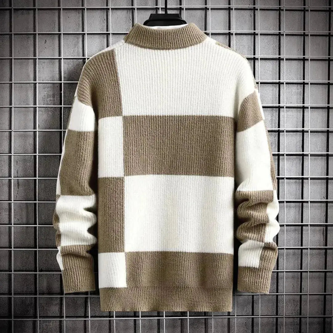 Arden Monochrome Patchwork Sweater