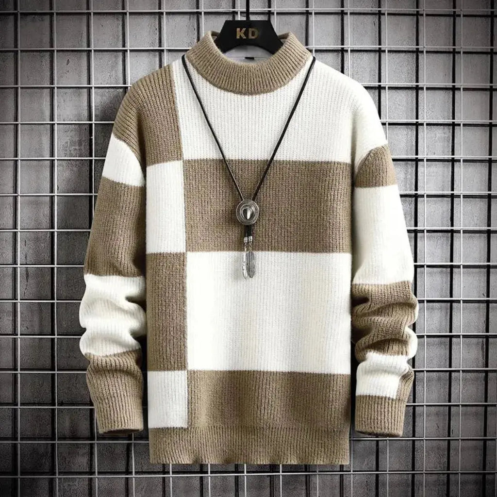 Arden Monochrome Patchwork Sweater