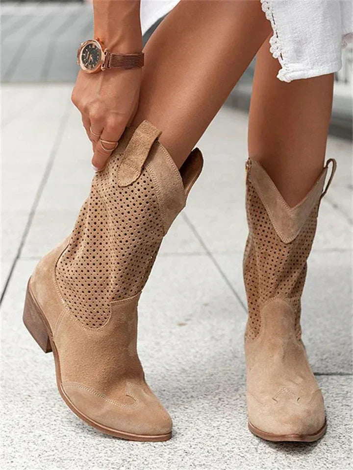 Verona Stacked Heel Boots