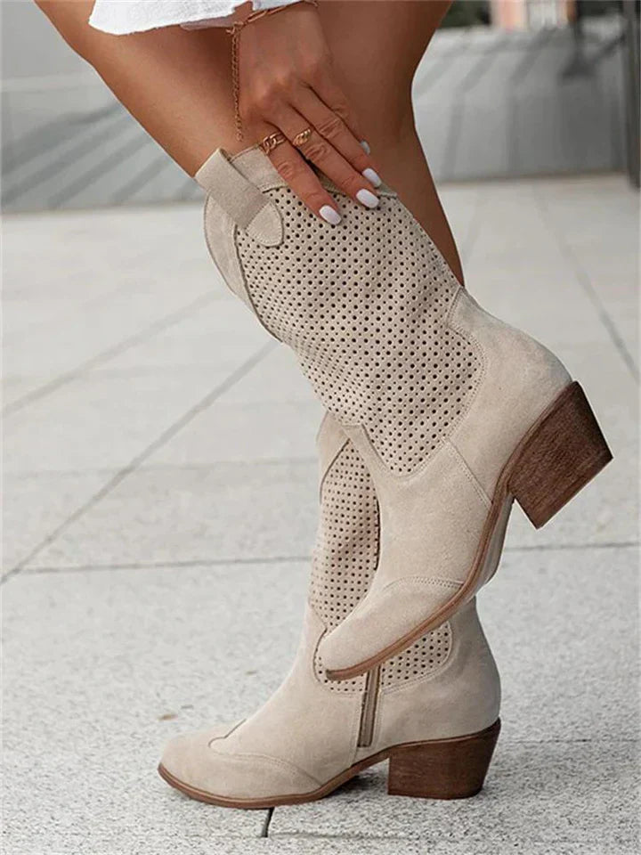 Verona Stacked Heel Boots