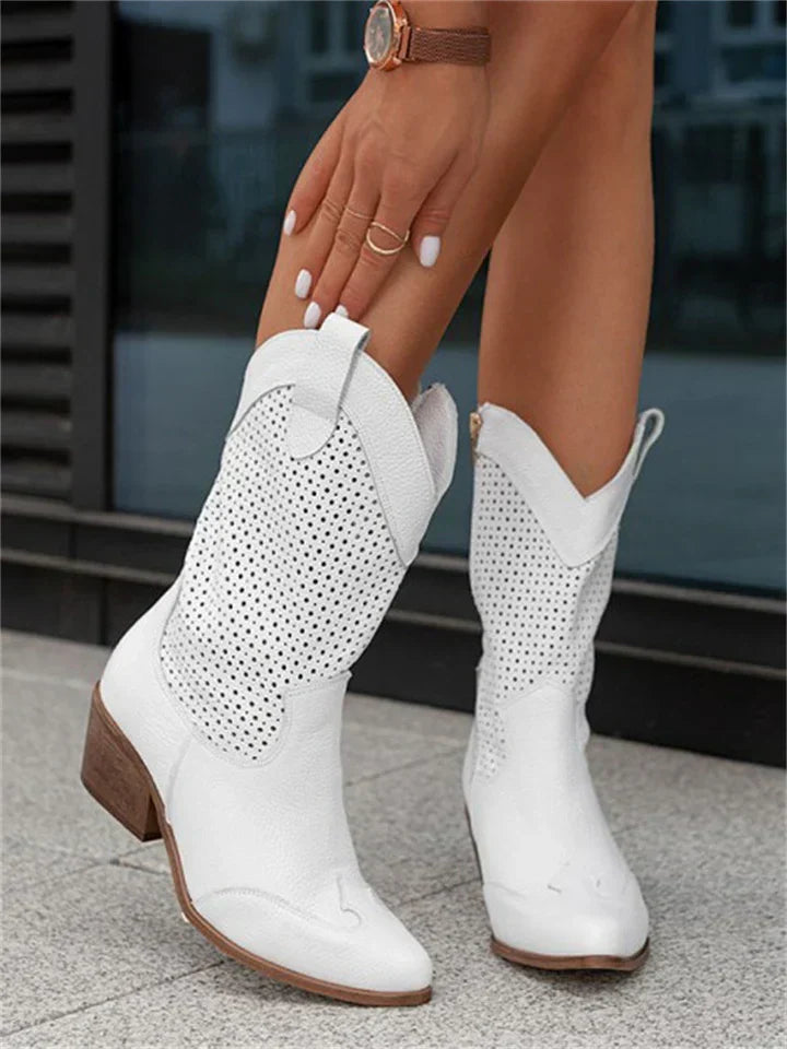 Verona Stacked Heel Boots