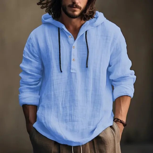 Palermo Linen Hoodie Shirt
