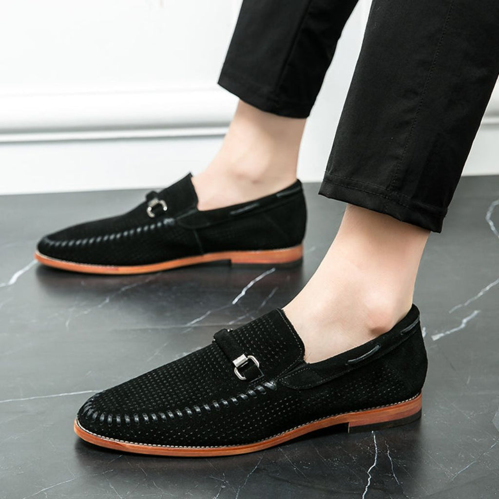Matteo Handstitched Suede Loafers