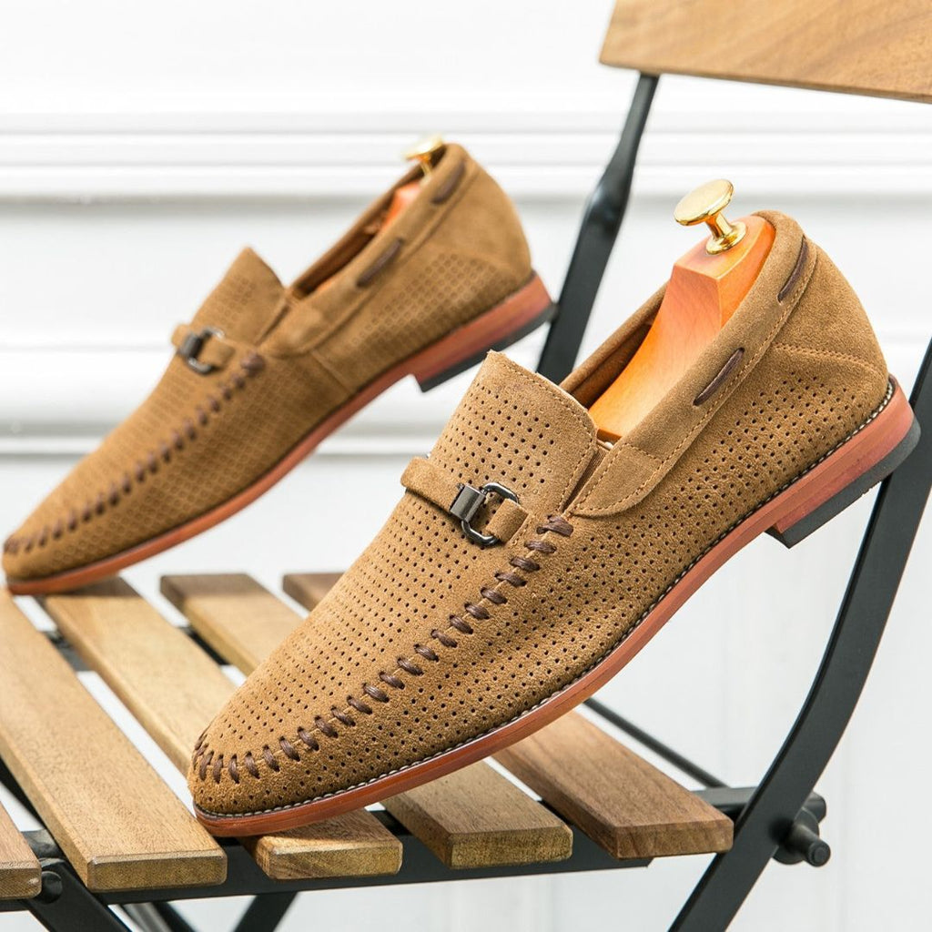 Matteo Handstitched Suede Loafers