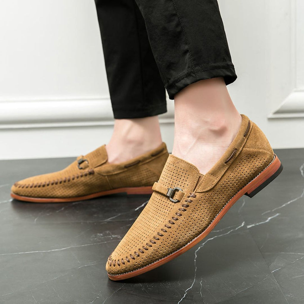 Matteo Handstitched Suede Loafers