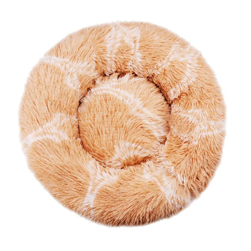 FluffNest Round Plush Pet Bed