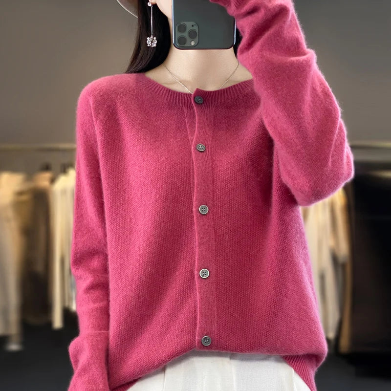 Santorini Merino Wool Cardigan