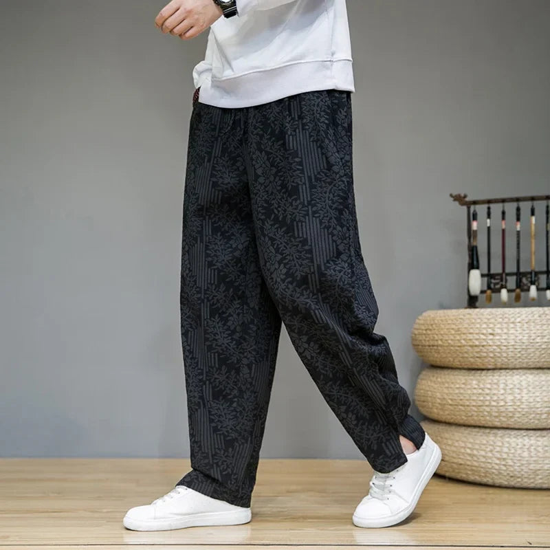 Kyoto Floral Linen Pants