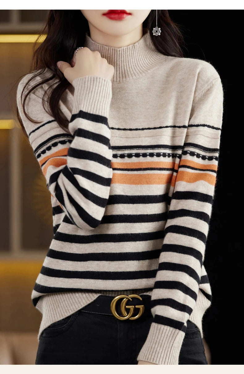 Elise Wool Stripe Sweater