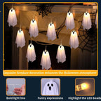 Ghost LED String Lights – 8 Mode Waterproof Hanging Garland