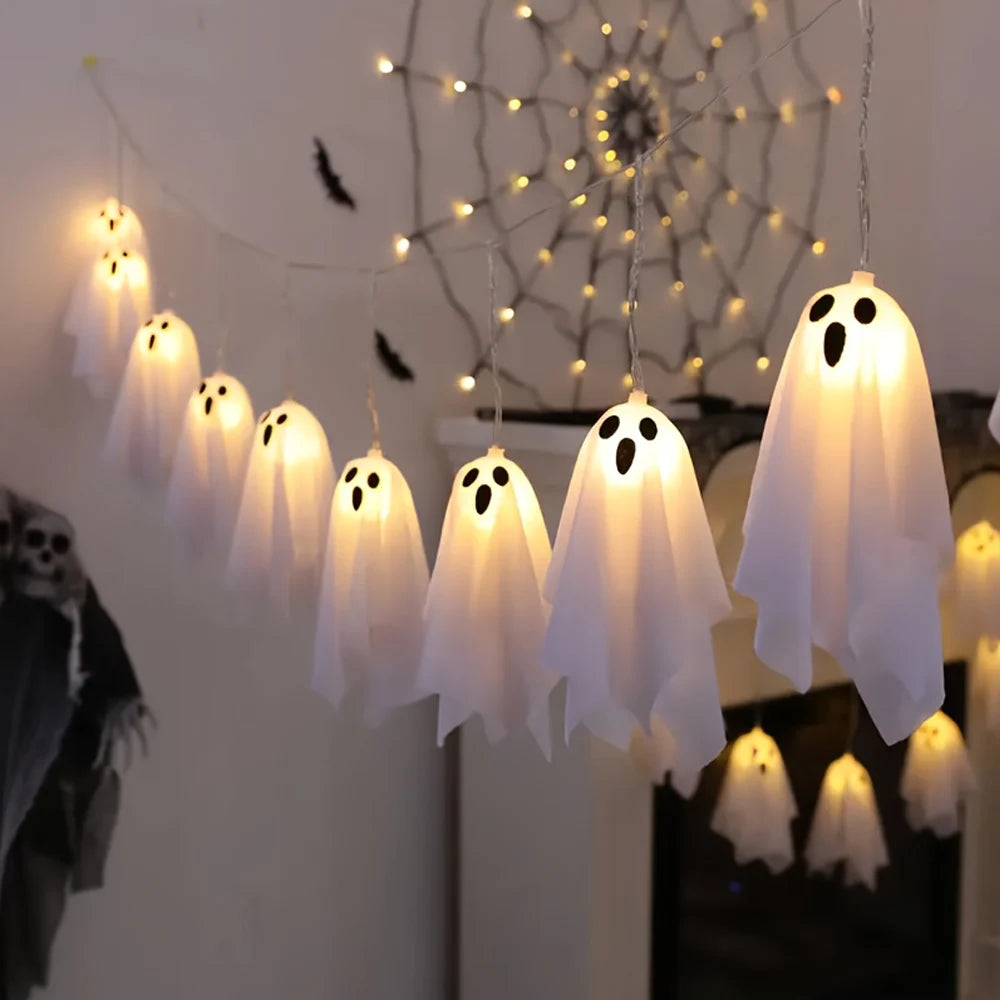 Ghost LED String Lights – 8 Mode Waterproof Hanging Garland