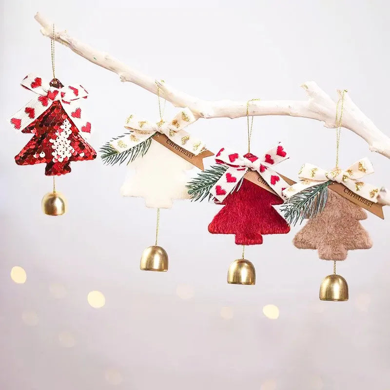 Golden Metal Hanging Bell Ornament