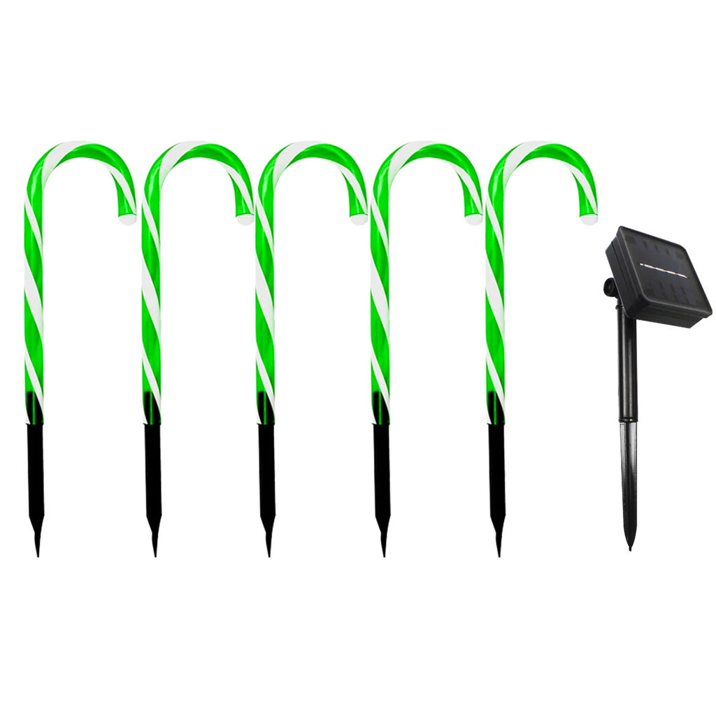 Solar Candy Cane Pathway Lights