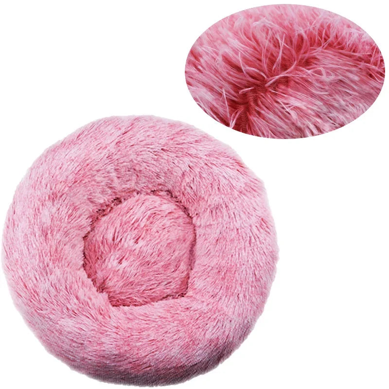 FluffNest Round Plush Pet Bed