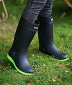 Waterproof Mid-Calf Rubber Rain Boots