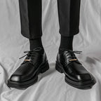 Leather Thick Sole Dress Shoes