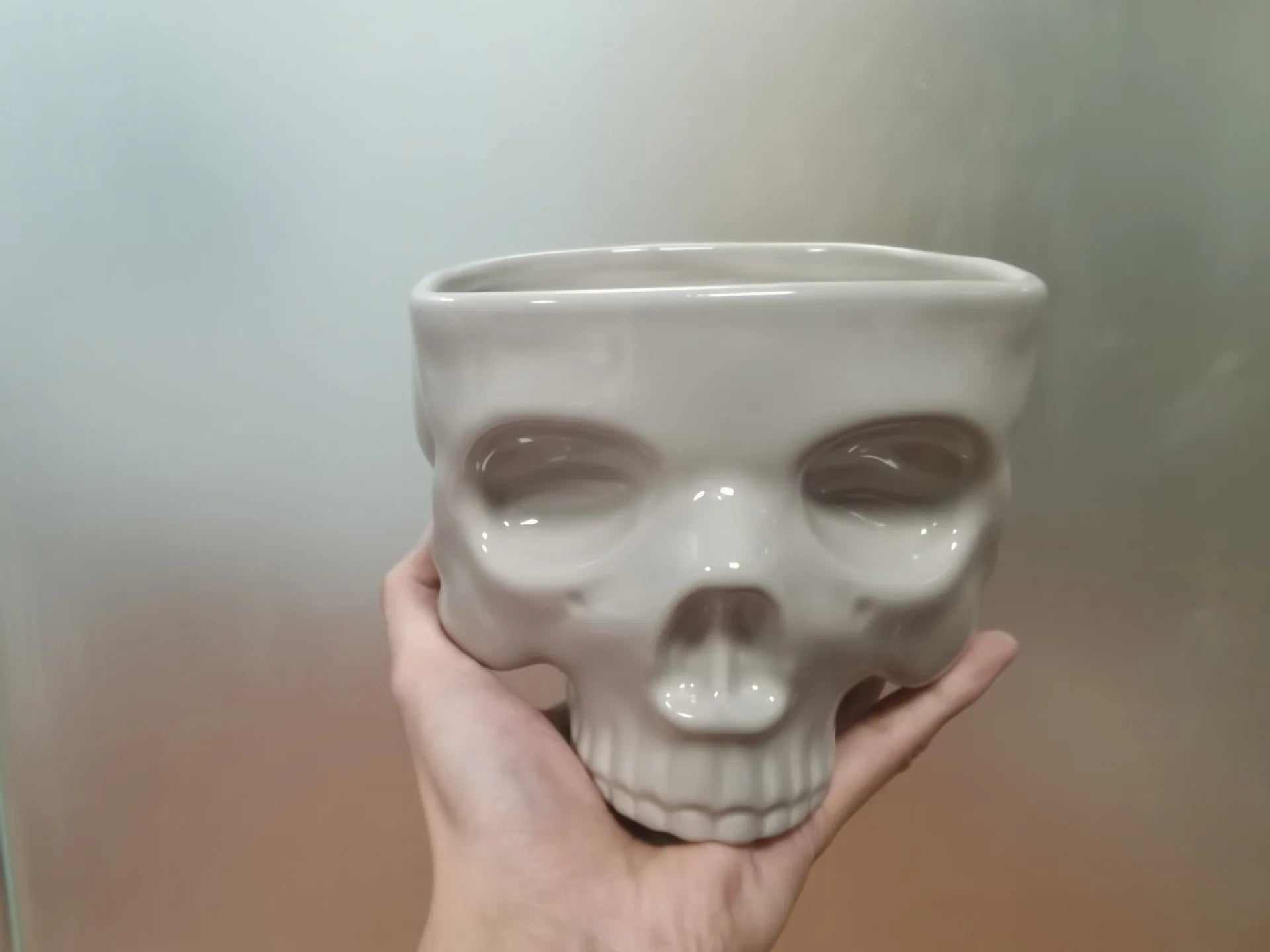 Ceramic Skull Candy Bowl