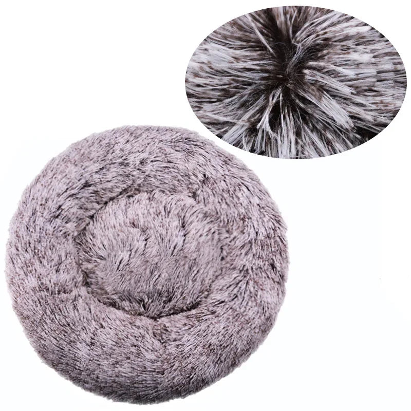 FluffNest Round Plush Pet Bed
