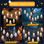 Ghost LED String Lights – 8 Mode Waterproof Hanging Garland