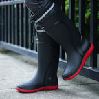 Waterproof Mid-Calf Rubber Rain Boots