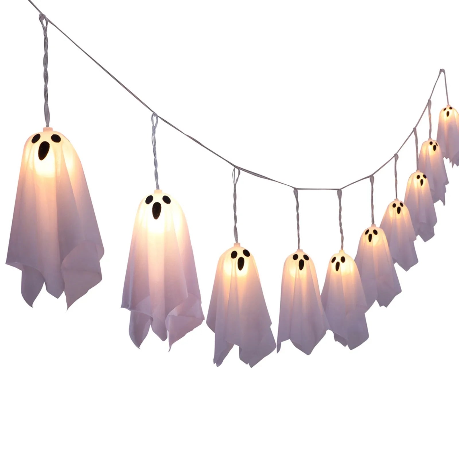 Ghost LED String Lights – 8 Mode Waterproof Hanging Garland