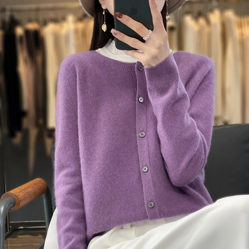 Santorini Merino Wool Cardigan