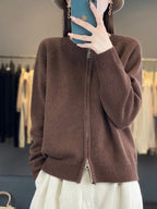 Lunara Cotton Zip-Up Sweater