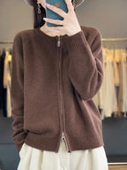 Lunara Cotton Zip-Up Sweater