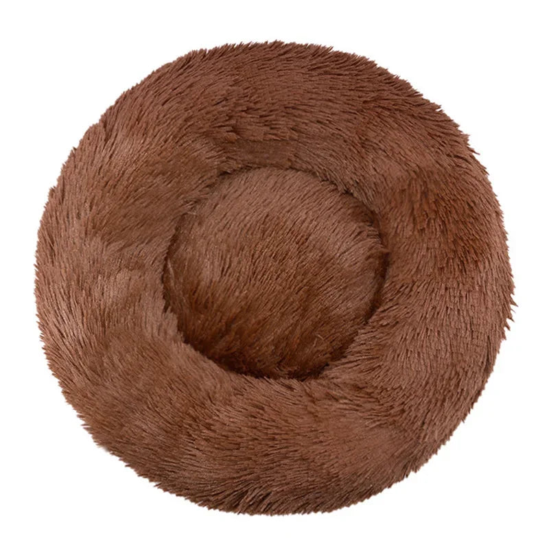 FluffNest Round Plush Pet Bed