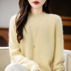 Arabelle Cashmere Wool High-Neck Sweater