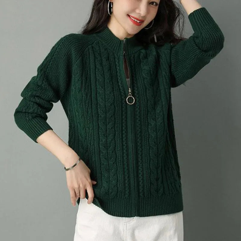 Maren Knitted Zip Cardigan