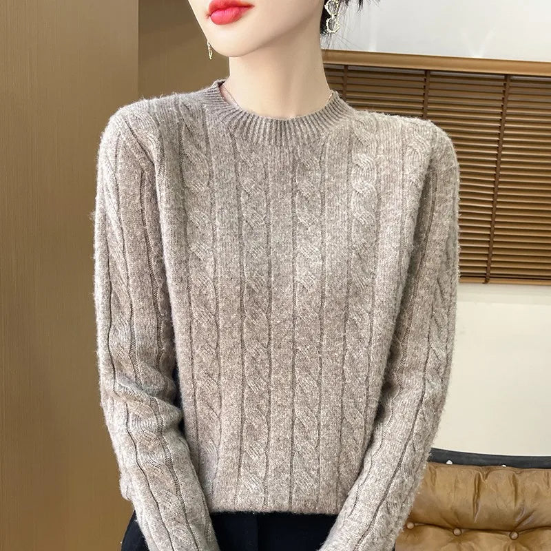 Alina Woolen Semi-Turtleneck Sweater