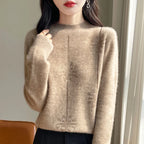SnowVelvet Women’s Mock Neck Knit Sweater